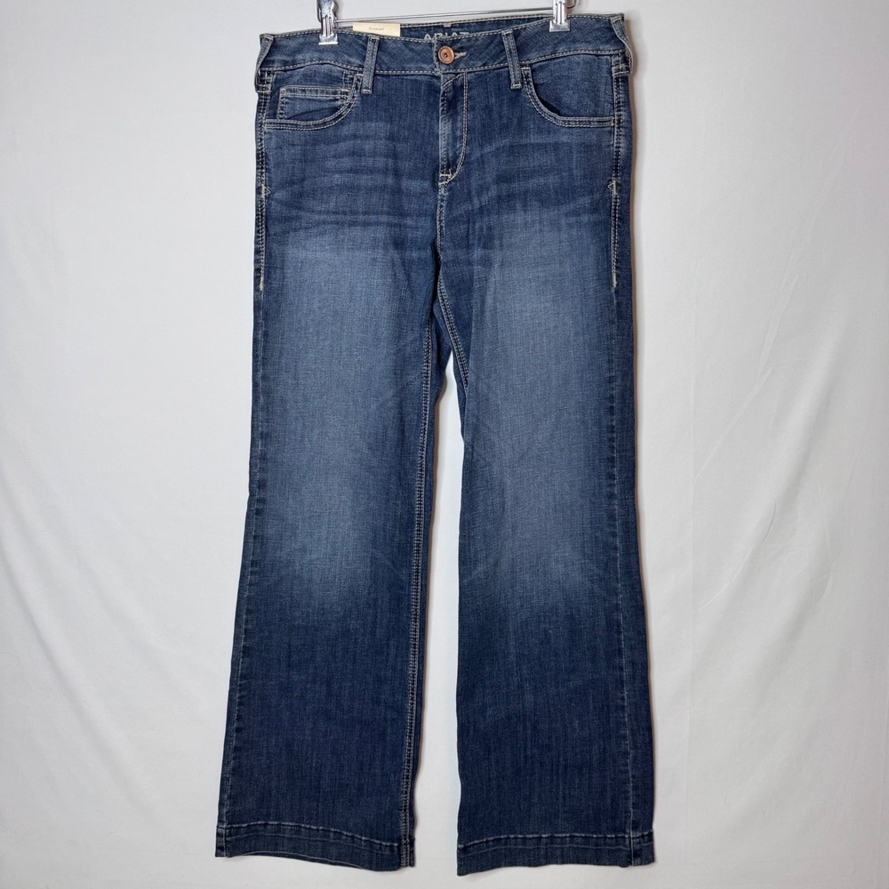 Ariat Goldie Wide Leg Trouser Jeans NEW Womens 32 Mid Rise 32R Cowgirl Western - Picture 15 of 15